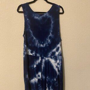 Tie Dye Blue Colored Dress